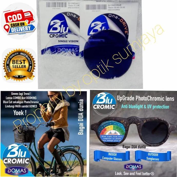 lensa KACAMATA Bluecromik ONE DRIVE DOMAS ORI.