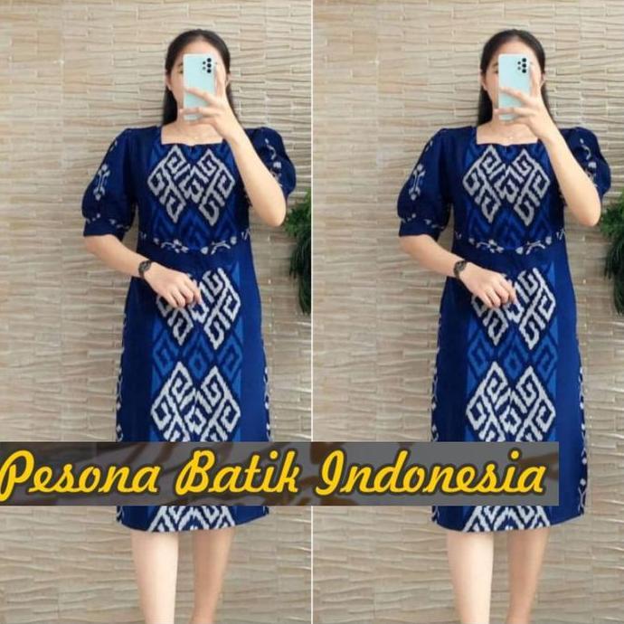 PAKAIAN DRESS TENUN IKAT BATIK ETNIK KHAS MOTIF TORAJA JUMBO PREMIUM
