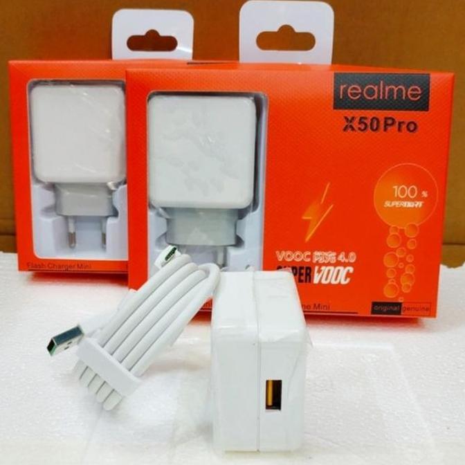 Promo Charger Realme X50 Pro Super Vooc 4.A Fast Charging Type C Micro USB Diskon