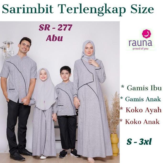 Baju Sarimbit Keluarga / Rauna / SR - 277 Abu / Fashion Muslim