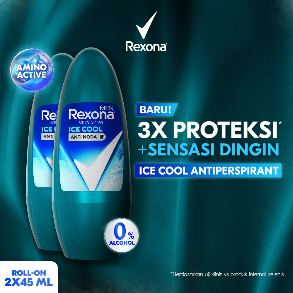 REXONA Men Roll On Deodorant Ice Cool 45 mL x2