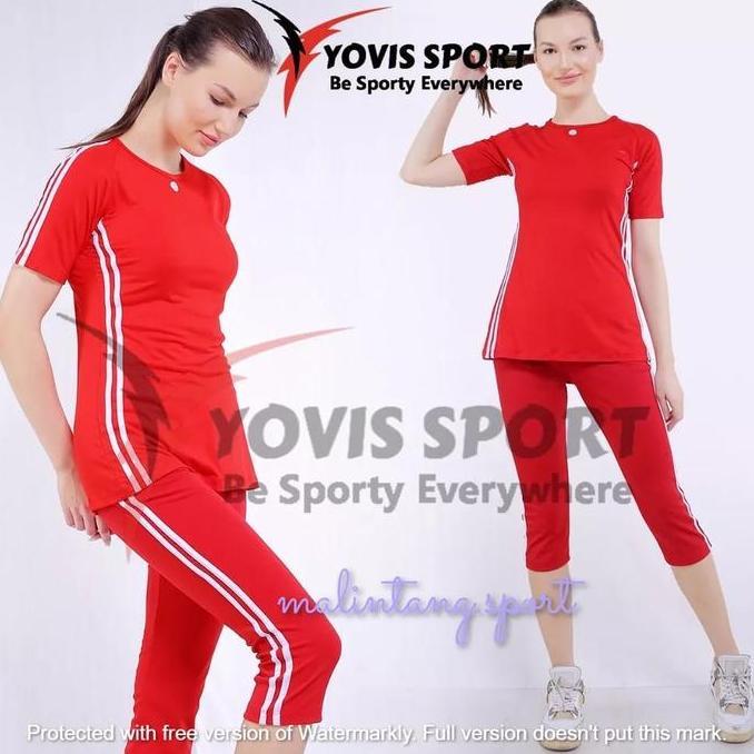 Terbaru, Setelan Baju Olahraga Wanita/Baju Senam/Setelan Zumba/Setelan Senam Lengan Pendek/Setelan A
