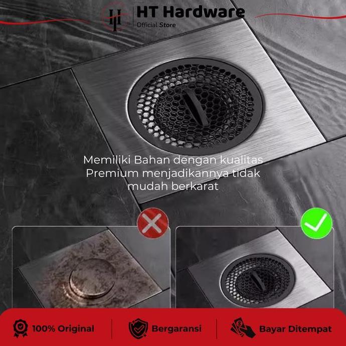 Lansungkirim- Tutup Saringan Got 304 Stainless Steel Cover Floor Drain Air Anti Bau Anti Kecoa Floor