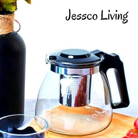 Coox- Teapot Kaca / Teko Kaca Teh Dan Kopi Dengan Saringan 1500Ml