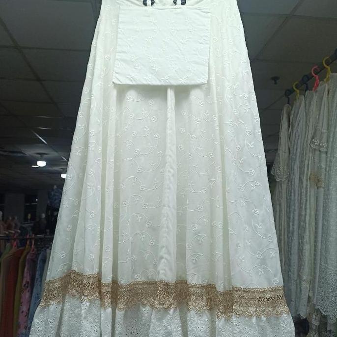 Religg- Mukena Dewasa Katun Paris Bordir Premium Mukena Bordir Renda Rempel Katun Kain Atasan Bunga 