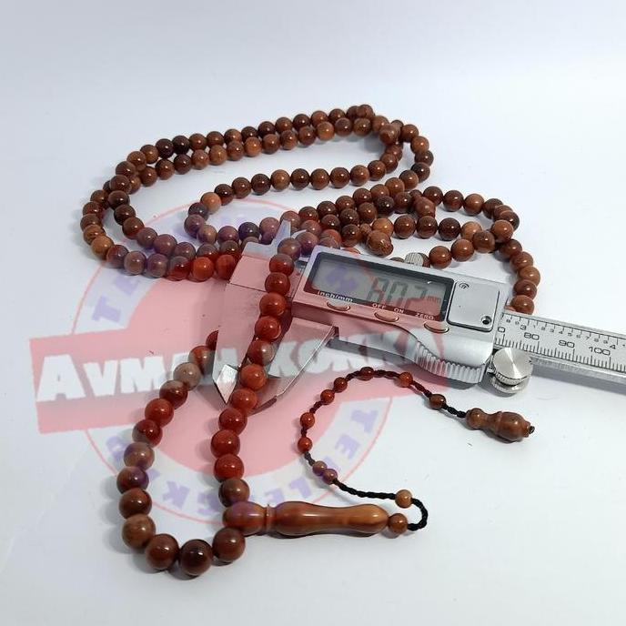 Religg- Tasbih 165 Kokka Kaukah Kaokah Kokkah Tijani 8Mm Coklat