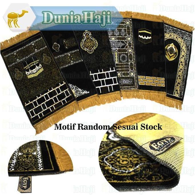Religg- Sajadah Mini Kiswah Saudi Kecil Tebal Souvenir Sajadah Kepala Dua Muka
