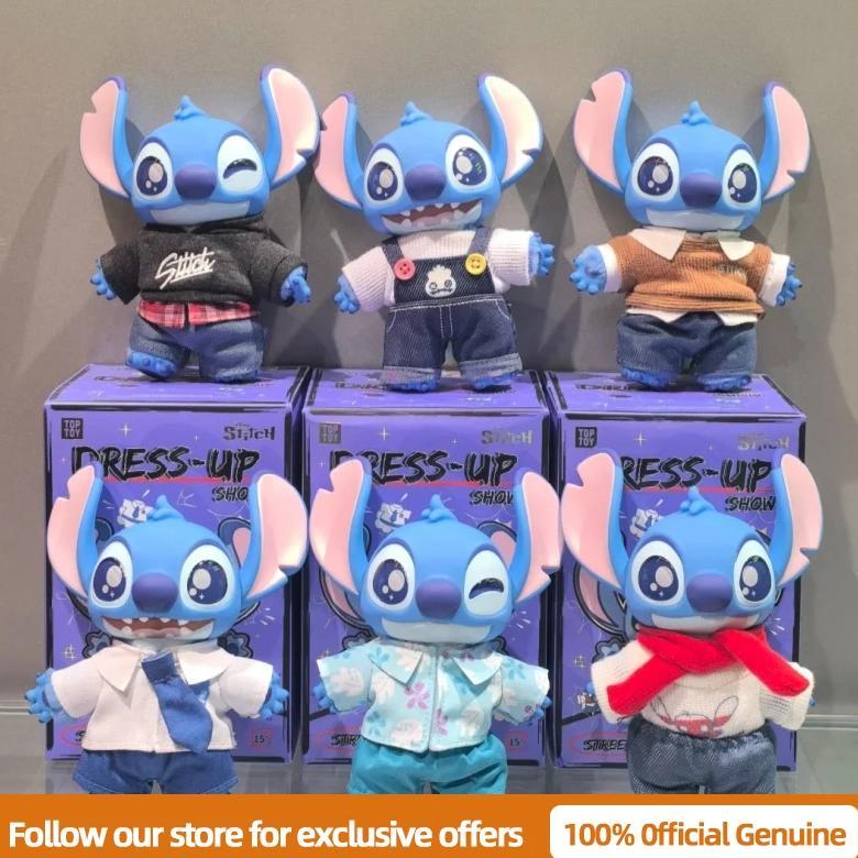 Genuine Stitch Dress-Up Show Series Blind Box Cute Plush Stitch Figure Pendant Mystery Box Toys Key 