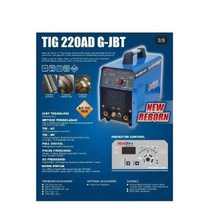 $$$$] MULTIPRO TIG 220AD G-JBT Mesin Travo Las Argon 1 Phase TIG  200A