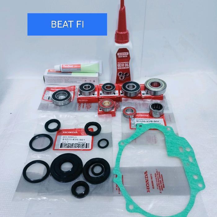 Paket Komplit Set Bearing Laher Seal Sil Cvt Beat Fi Vario Fi Scoopy Fi Spacy Fi 110 115 Honda Kzl O