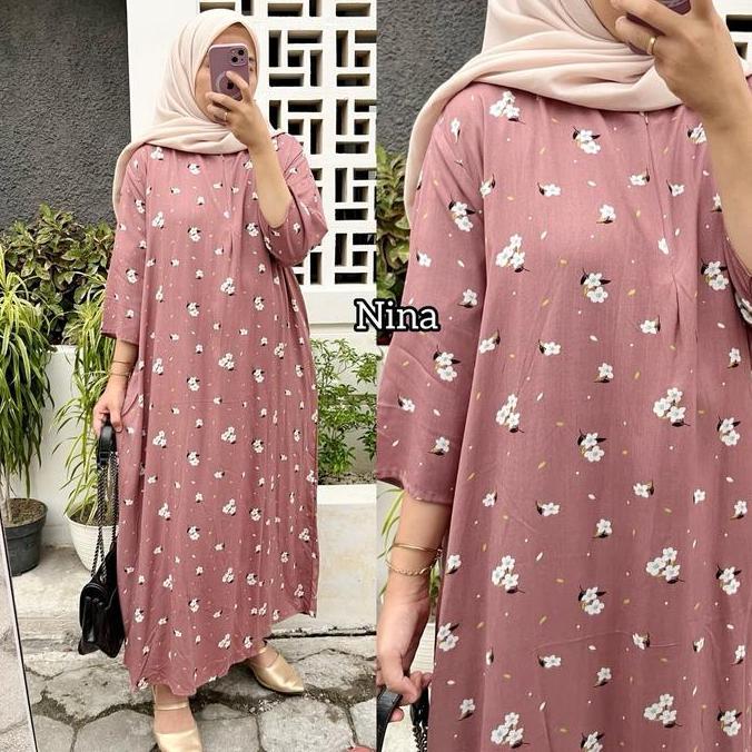Newrelig- Daster Slavina Ld 120 Jumbo - Rayon Viscose - Home Wear - Gamis Busui Muslim Wanita