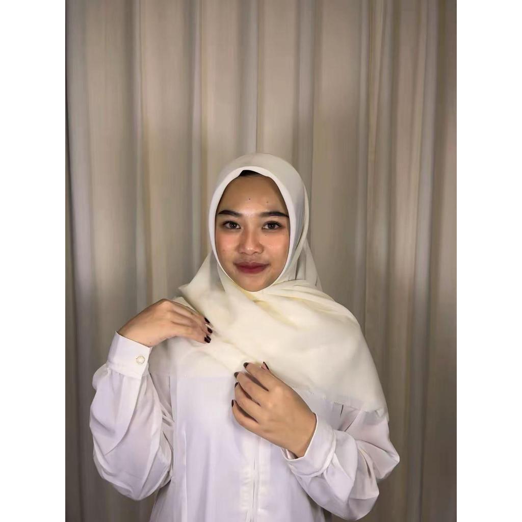 COD Jenifa Hijab Voal Premium Segi Empat Polos Burgundy Putih Tulang Caramel Muslim Kerudung Syari W