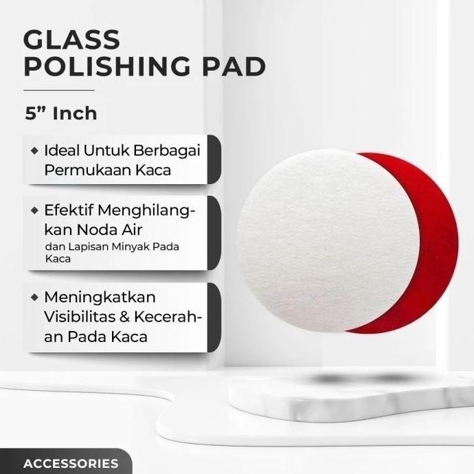 Kualitas terbaik] Aniki 5 INCH Glass Polishing Pad Busa Poles Kaca Mobil Penghilang Jamur Kerak Air 
