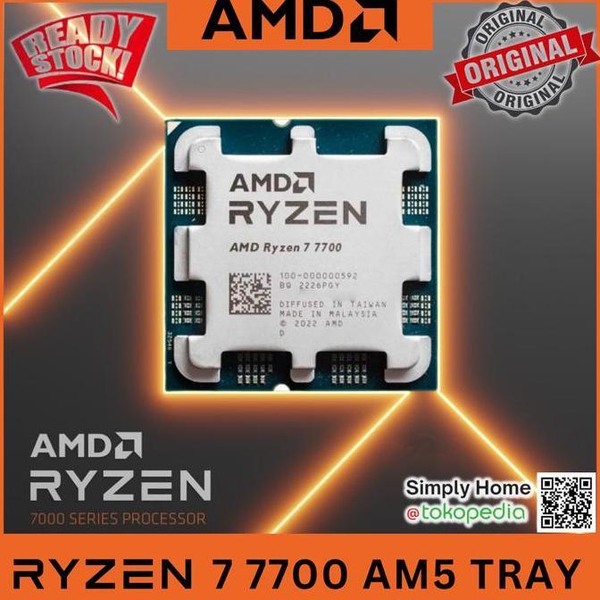 Pekan Diskon Processor Amd Ryzen 7 7700 Tray R7 5.3Ghz Socket Am5 Produk Baru Cpu Pc Desktop Gaming