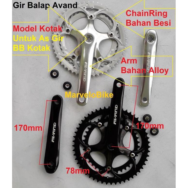 Promo Crank Gir Sepeda Balap Avand 2 Susun United Diskon