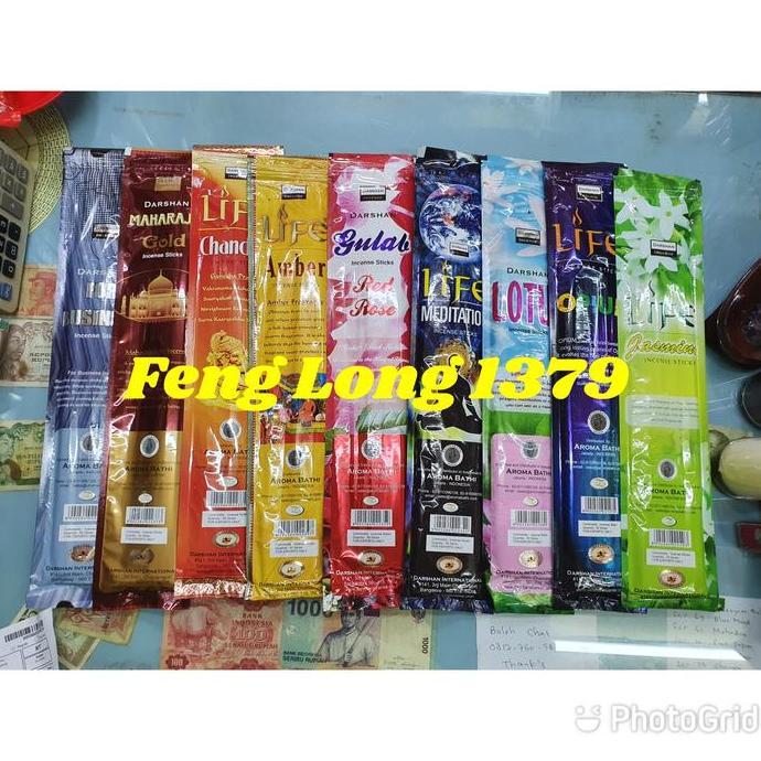 tefilaah - hio dupa india aromaterapi life darshan incense stick panjang