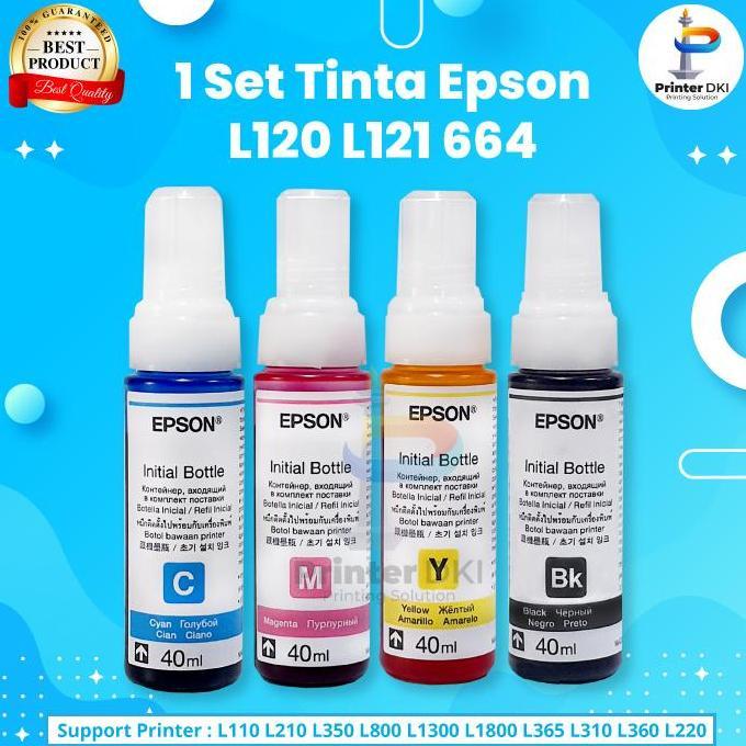 BEBAS ONGKIR - Tinta Printer Epson L120 664 T6641 Original 100% Loosepack 1 Set
