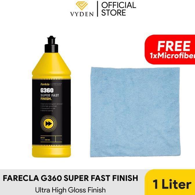 siap kirim] FARECLA G360 SUPER FAST FINISH ORIPACK 1 Liter Improved Formula Kompon Halus Penghilang 