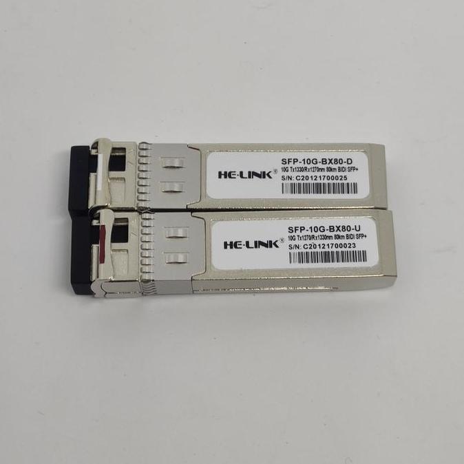 TERMURAH - HE-LINK SFP+ 10G bidi 80km singlecore LC SFP-10G-BD-SM-80KM 1270 1330
