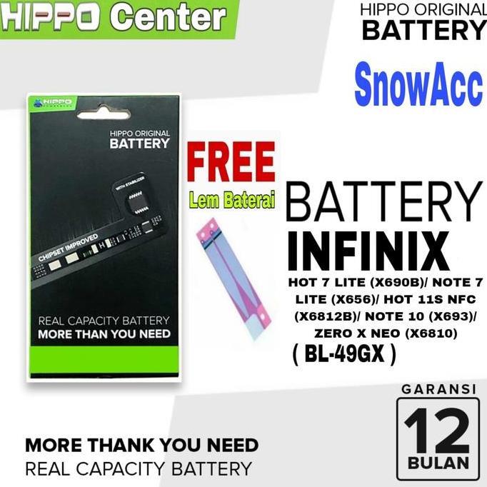 Hippo Baterai Hot 7 LITE ( X690B ) / Note 7 LITE ( X656 ) / HOT 11 NFC / HOT 11S NFC ( X6812B ) / SM