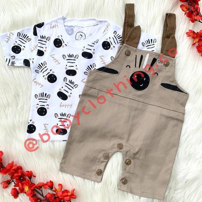 DI82 - baju setelan bayi 0 6 bulan overall bayi cowok cewek kekinian baju kodok bayi laki laki perem