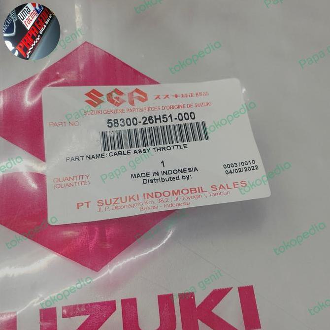 kabel gas thunder 125 HAK original nos