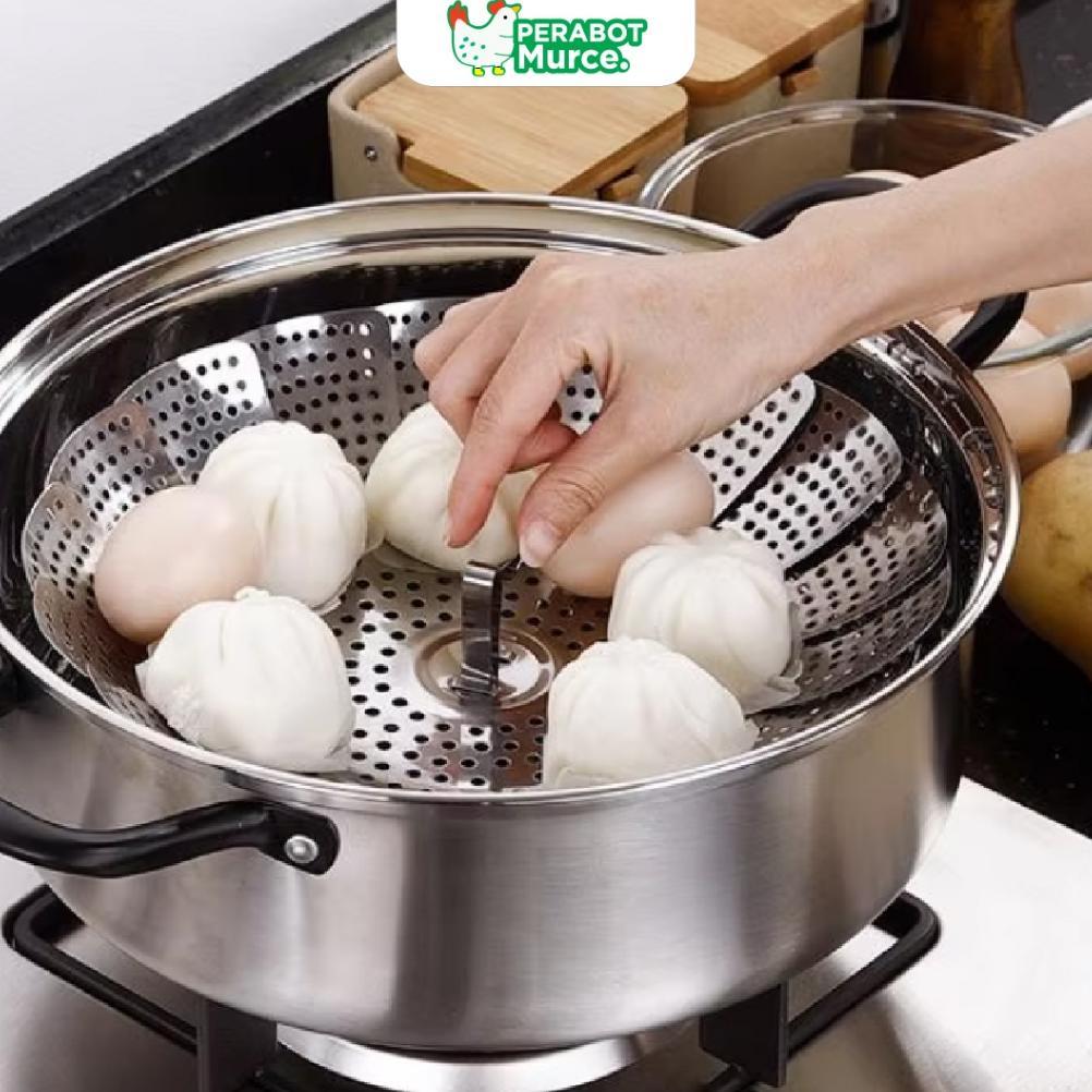 Bisa Cod Kukusan Serbaguna Alat Kukus Stainless Steel Pengukus Model Teratai Alat Kukus Bentuk Bunga