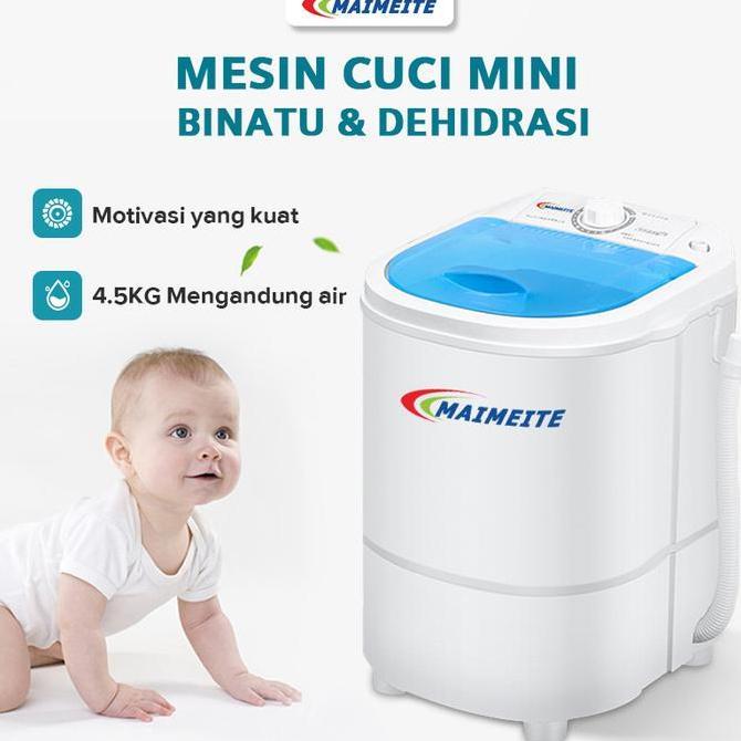 Instancodbisa- Maimeite Mini Washing Machine Mesin Cuci Mini Hemet Energi 4.5Kg  Mesin Cuci Anak Kos