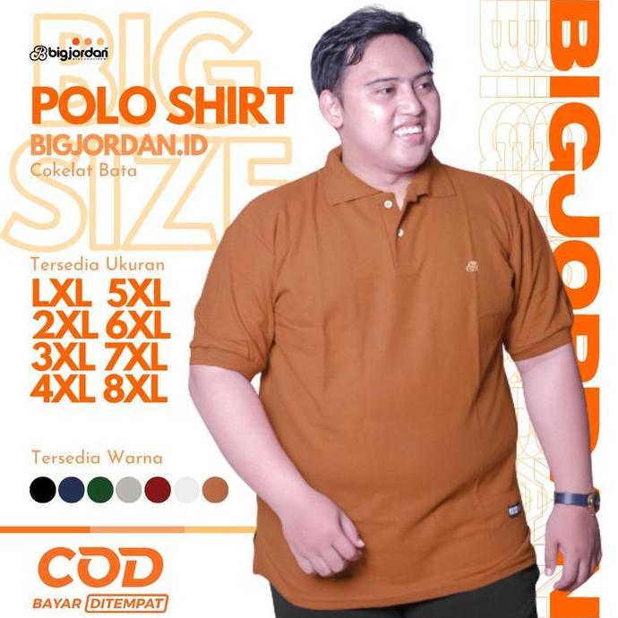 kaos polo pria jumbo bsize xxxl 4xl 6xl kaos kerah jumbo-Hijau,6xl