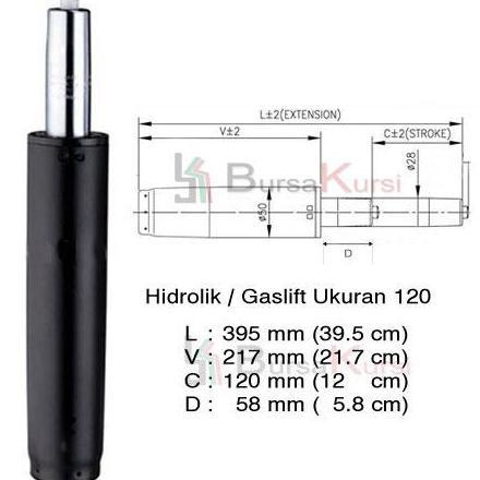 Instan- Hidrolik Kursi Kantor Black Uk 120