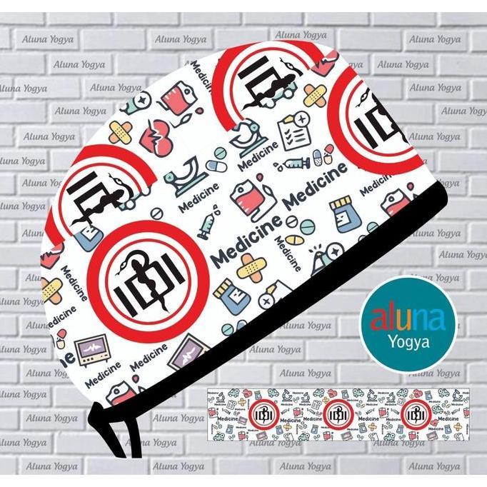 Topi dokter/Scrub hat/Surgical cap/Headcap printing premium dokter umum