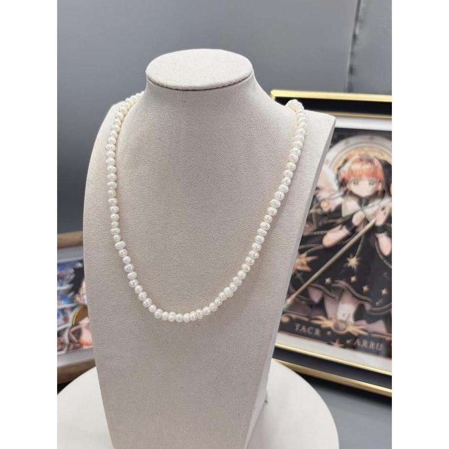 Acckita- [ Top Seller ] Kalung Mutiara Asli Hijab - Non Hijab Fashion Mutiara Air Tawar Motif Geomet