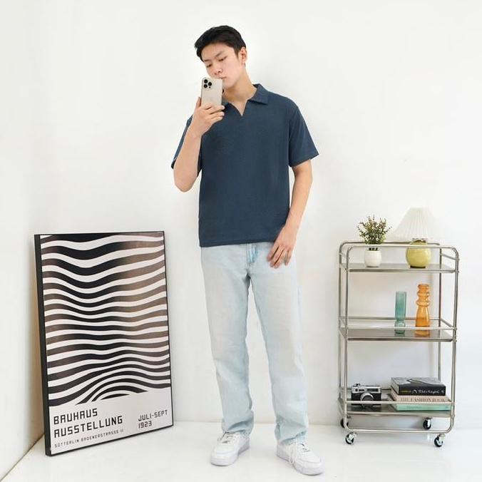 MARLEY Polo Shirt Pria Knit / Rajut Halus Atasan Berkerah Cowo