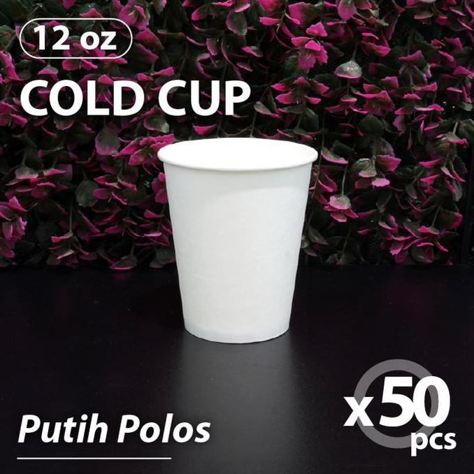 Pak isi 50 pcs - Paper Cup 12 oz COLD - Paper Cup 12oz - Gelas Kertas