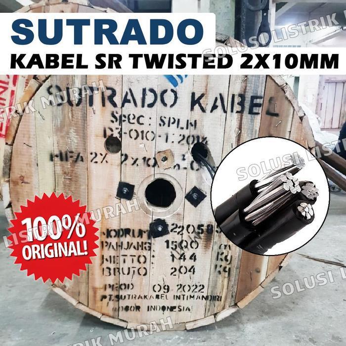 Sutrado Kabel Twist Sr 2X10 Mm Spln & Lmk Roll 200 500 1000 Meter Kabel Dx 2X10Mm Original 100% Mura