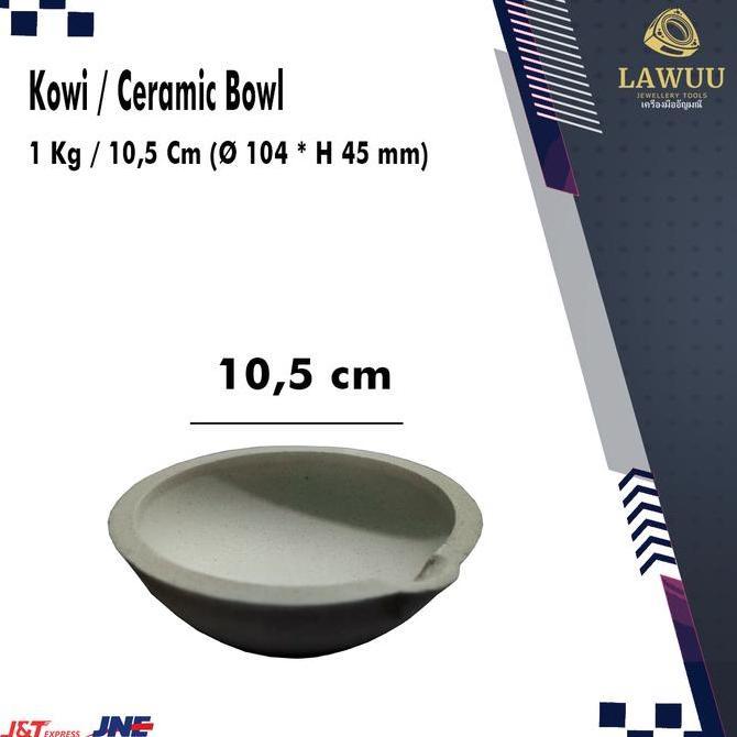 ] Kowi Keramik 10,5 cm untuk Peleburan Emas & Logam | Wadah Crucible 1 Kg - Tahan Panas Tinggi
