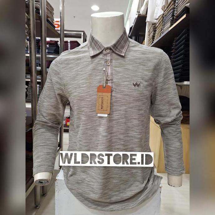 WATCHOUT kaos polo pria lengan panjang`WK300199.OLIVE