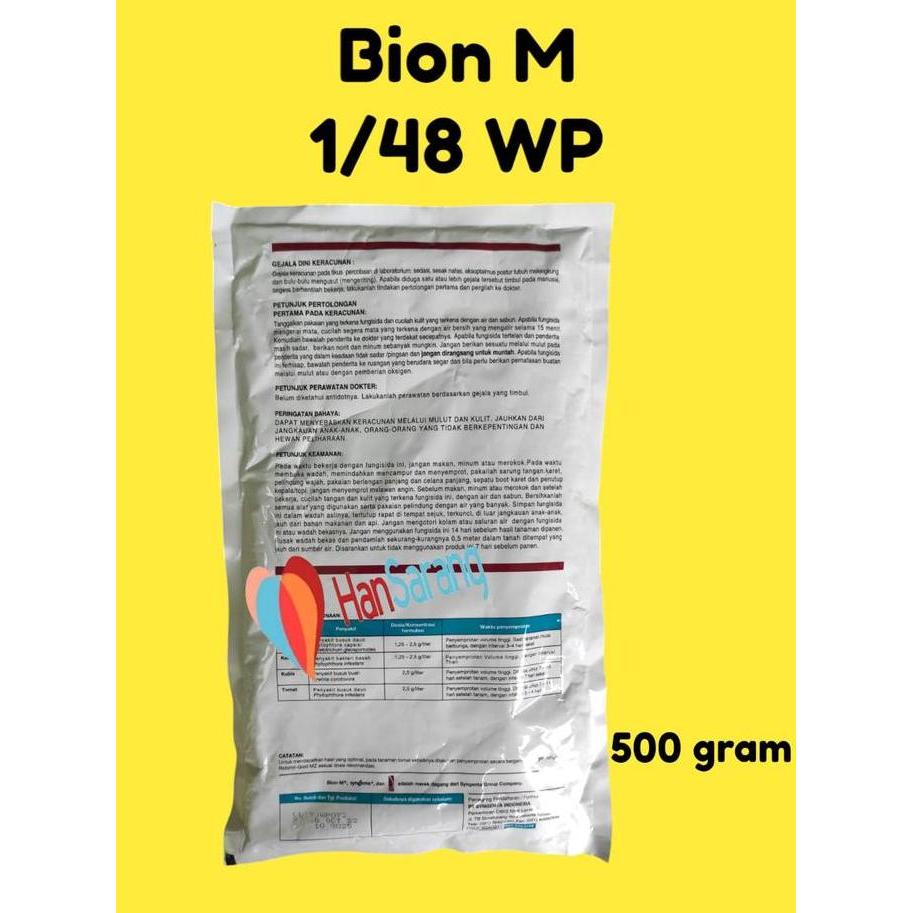 Bion M 500Gram Fungsida Dijamin Original Asli 100% Fungisida Untuk Busuk Daun Bion M 1/48 Wp