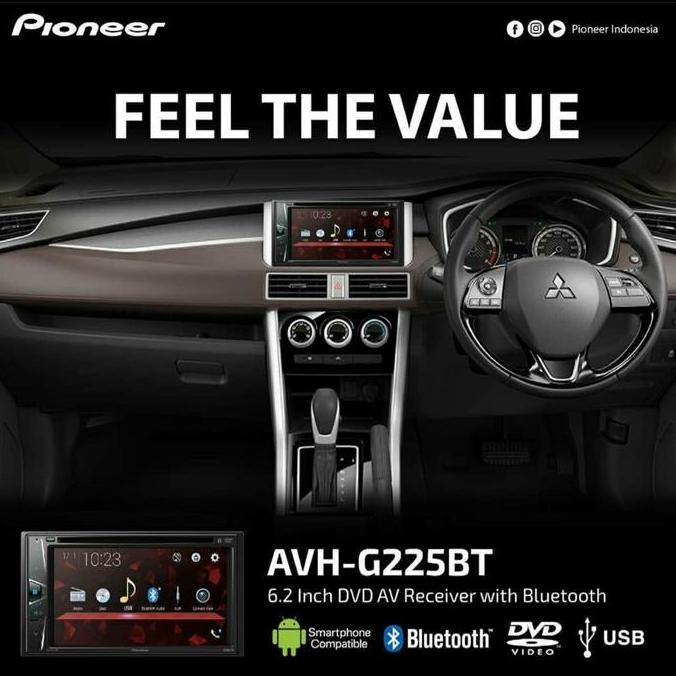 * HEAD UNIT PIONEER AVH G225BT DOUBLE DIN *