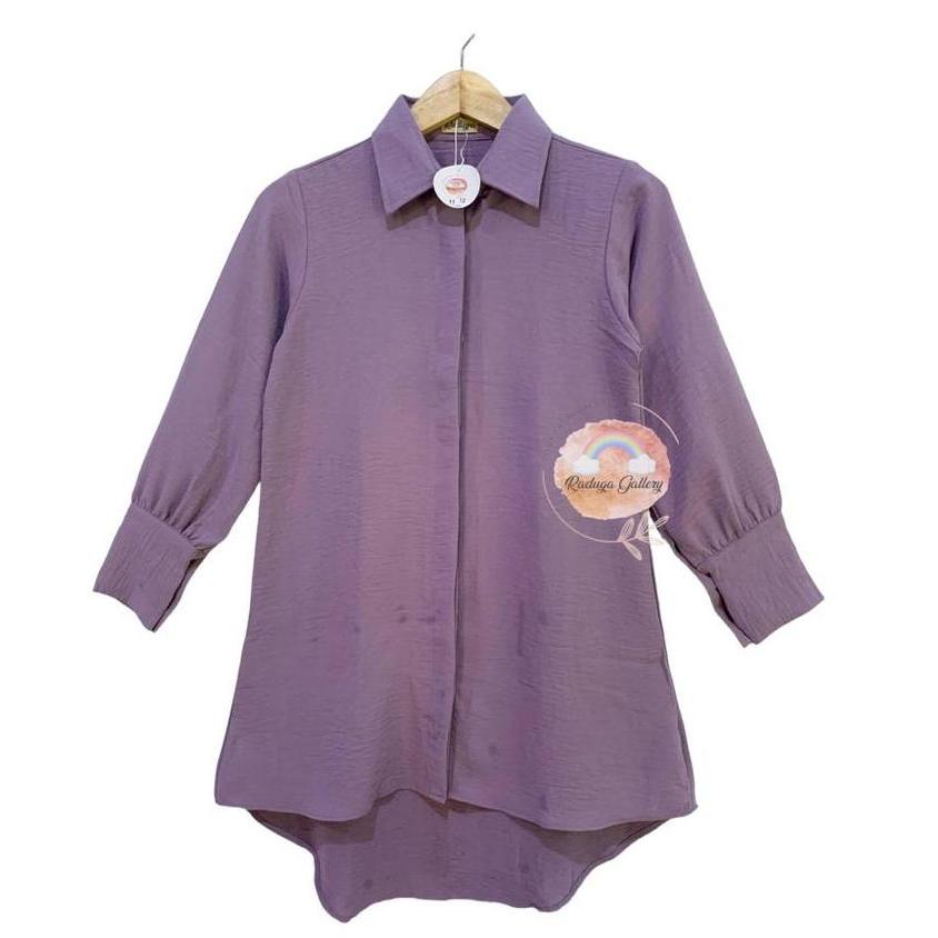 Kidsrelig- Hilya Tunik Anak Remaja Tanggung Usia 9-14 Tahun Bahan Crincle Airflow Baju Wanita Muslim