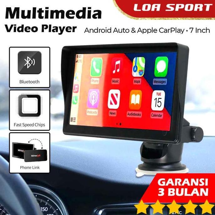 * LAYAR MONITOR MOBIL TEMPEL 7 INCI ANDROID MIRROR LINK TOUCHSCREEN //