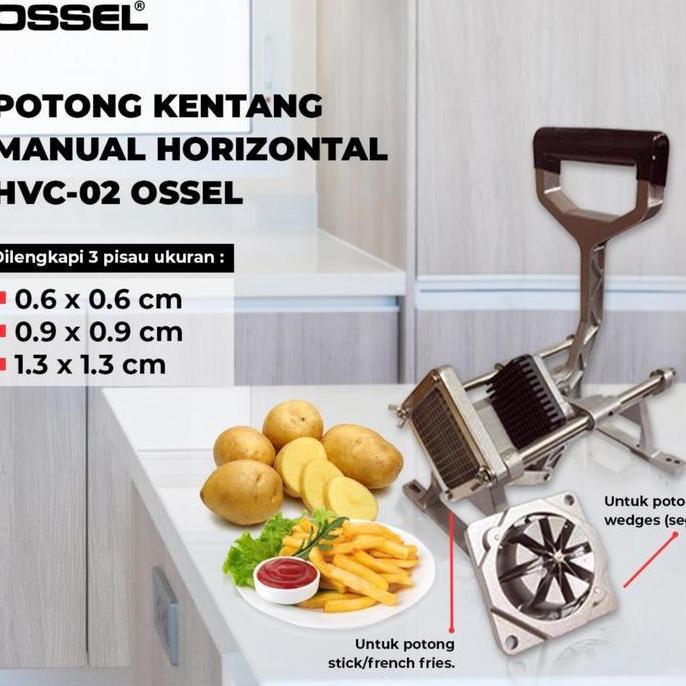 Thebest- Potong Kentang Horizontal Pemotong Kentang Frrench Fries Wedges OSSEL