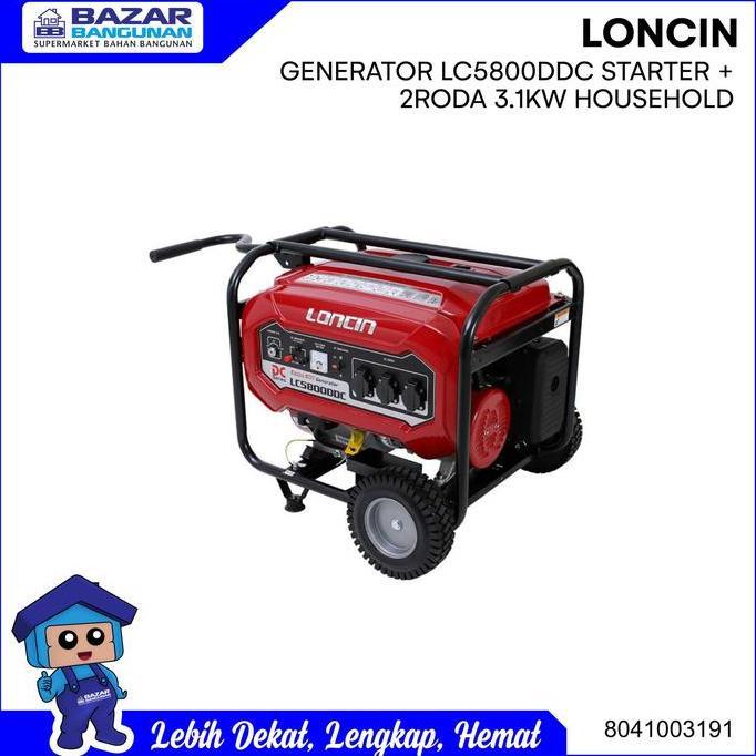 Promo Loncin - Mesin Genset Generator Listrik Lc 5800 Ddc Lc5800Ddc 3100 Watt COD