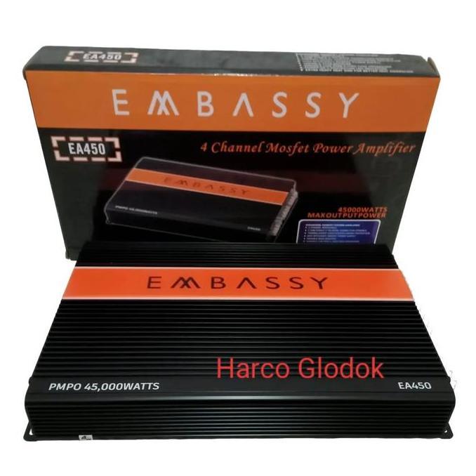 OK POWER EMBASSY EA-450 MOSFET 4 CHANEL TENAGA BADAK 45000WATT EMBASSY //