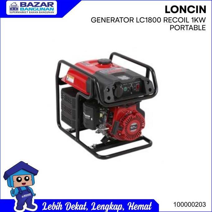 Promo Loncin - Mesin Genset Generator Listrik Bensin Lc 1800 j Lc1800j 1000 Watt COD