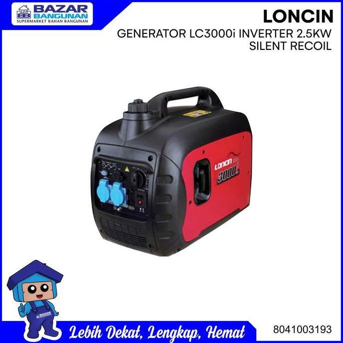 Promo Loncin - Mesin Genset Generator Listrik Portable Lc 3000i Lc3000i 2500 W COD