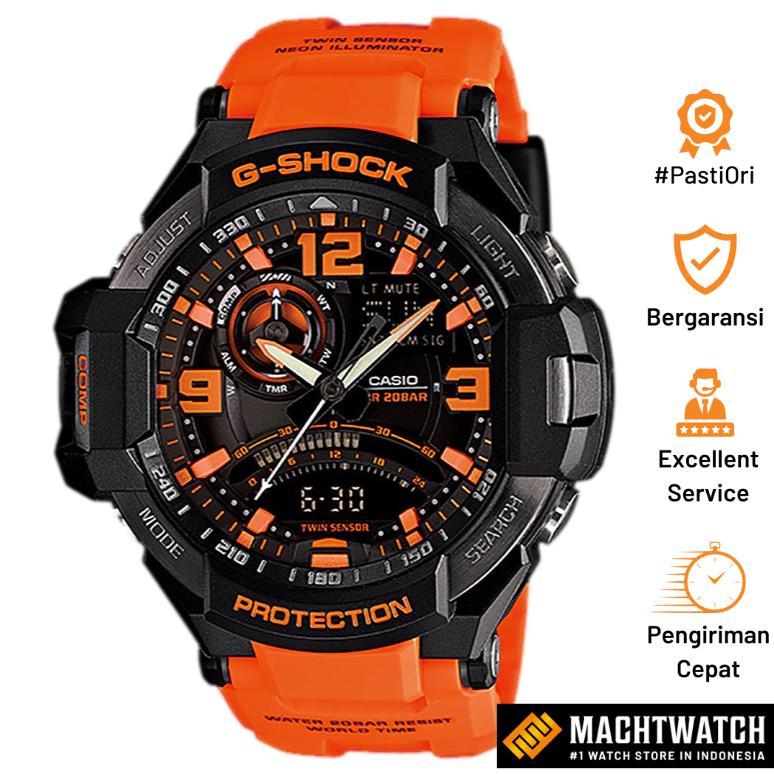 [PRJ] Jam Tangan Pria Casio G-Shock Gravitymaster GA-1000-4ADR Master Of G Twin Sensor Digital Compa