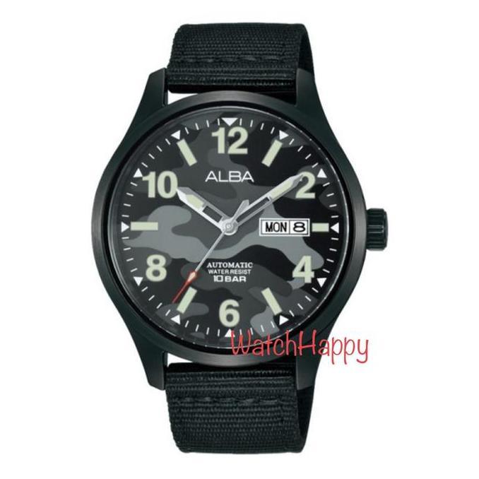 WatchHappy Alba AL4311X1 Nylon7 Straps Black Automatic AL4311 ORIGINAL