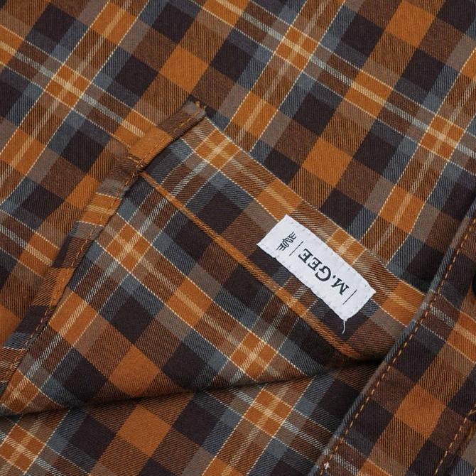 MGee Kemeja Lengan Panjang Pria M Gee Texas C035 Brown