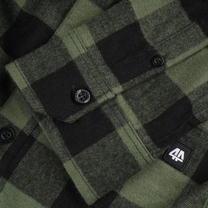 Fourmine Kemeja Nevado Emerald Green Black